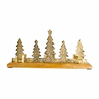 Northlight 13" Gold Metal Tealight Candle Holder