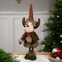 Northlight 18" Moose With Striped Legs Christmas Tabletop Decor