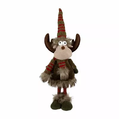 Northlight "18"" Moose With Striped Legs" Christmas Tabletop Decor