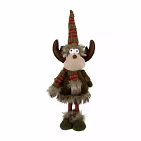 Northlight 18" Moose With Striped Legs Christmas Tabletop Decor