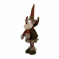 Northlight 18" Moose With Striped Legs Christmas Tabletop Decor