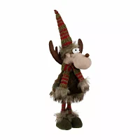 Northlight 18" Moose With Striped Legs Christmas Tabletop Decor