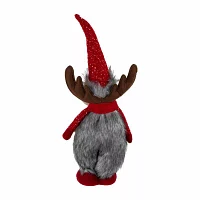 Northlight 20" Gray And Red Moose Christmas Tabletop Decor