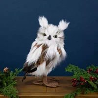 Northlight Standing Plush Winter Owl Christmas Tabletop Decor