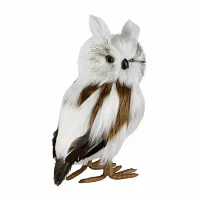 Northlight Standing Plush Winter Owl Christmas Tabletop Decor