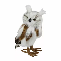 Northlight Standing Plush Winter Owl Christmas Tabletop Decor