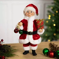 Northlight 14" Santa Elf With Gift Christmas Tabletop Decor