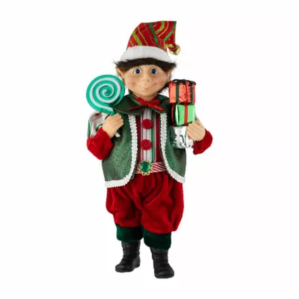 Northlight Lollipop Elf With Gifts Christmas Tabletop Decor