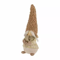 Northlight 11.5" Girl With Hat Christmas Gnome