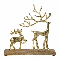 Northlight 10.25" Metal Gold Reindeer Christmas Tabletop Decor