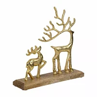 Northlight 10.25" Metal Gold Reindeer Christmas Tabletop Decor