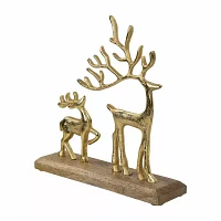 Northlight 10.25" Metal Gold Reindeer Christmas Tabletop Decor