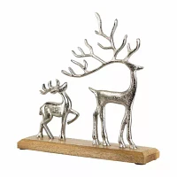 Northlight 10.25" Reindeer And Metal Christmas Tabletop Decor