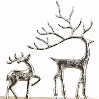 Northlight 10.25" Reindeer And Metal Christmas Tabletop Decor