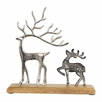 Northlight 10.25" Reindeer And Metal Christmas Tabletop Decor