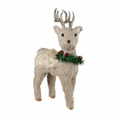 Northlight "13.75"" Reindeer With Wreath" Christmas Tabletop Decor