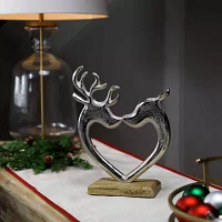 Northlight 10" Kissing Reindeer Metal Christmas Tabletop Decor