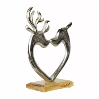 Northlight 10" Kissing Reindeer Metal Christmas Tabletop Decor