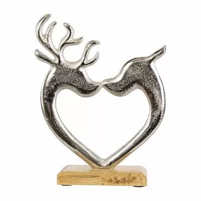 Northlight "10"" Kissing Reindeer Metal" Christmas Tabletop Decor