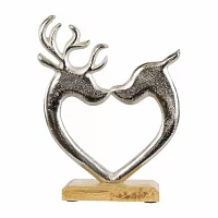 Northlight 10" Kissing Reindeer Metal Christmas Tabletop Decor