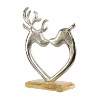 Northlight 10" Kissing Reindeer Metal Christmas Tabletop Decor