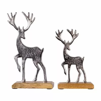 Northlight 2-pc. 10.5" Reindeer Metal Christmas Tabletop Decor