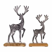 Northlight 2-pc. 10.5" Reindeer Metal Christmas Tabletop Decor