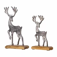 Northlight 2-pc. 10.5" Reindeer Metal Christmas Tabletop Decor