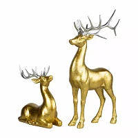 Northlight 2-pc. Gold Reindeer Christmas Tabletop Decor