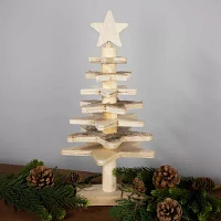 Northlight 16" Wooden Christmas Tabletop Tree