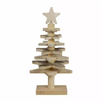 Northlight 16" Wooden Christmas Tabletop Tree