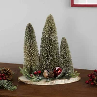 Northlight 10.25" Frosted Trio Christmas Tabletop Tree