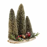 Northlight 10.25" Frosted Trio Christmas Tabletop Tree