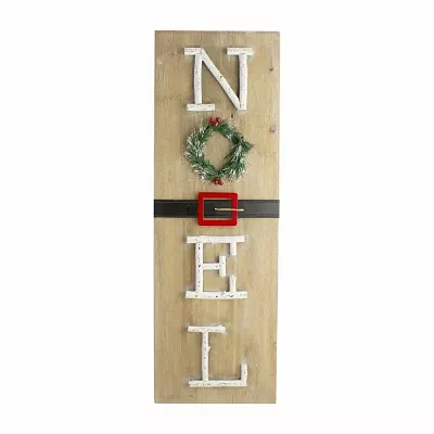 Northlight 23.75" Wooden Santas Belt Wall Sign