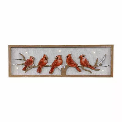 Northlight 25.5" Prelit Red Cardinals Canvas Art