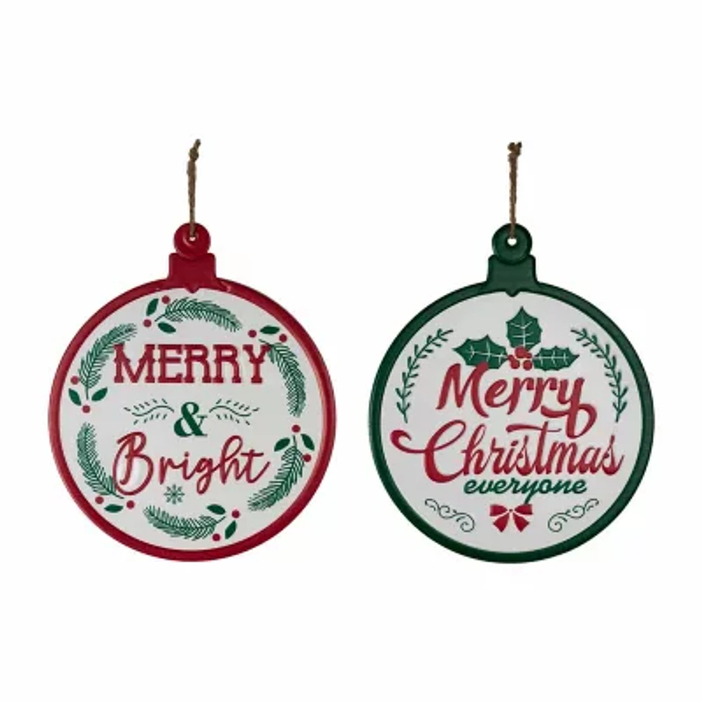 Northlight Ornament Style Metal 2-pc. Wall Sign