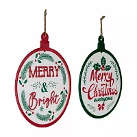 Northlight Ornament Style Metal 2-pc. Wall Sign