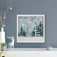 Northlight 10" X 10" Led Snow Winter Canvas Art