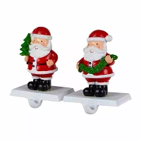 Northlight 4.75" Santa Stocking Holders 2-pc. Christmas Stocking Holders