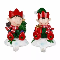 Northlight 5" Elves 2-pc. Christmas Stocking Holders