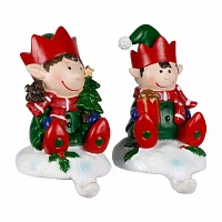 Northlight 5" Elves 2-pc. Christmas Stocking Holders