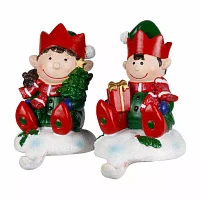 Northlight 5" Elves 2-pc. Christmas Stocking Holders