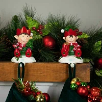 Northlight 5" Elves 2-pc. Christmas Stocking Holders