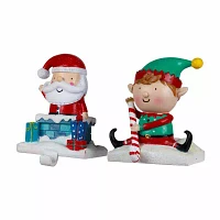 Northlight 5" Santa And Elf Christmas Stocking Holders