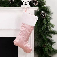 Northlight "20"" Pink Snowflake" Christmas Stocking