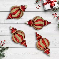 Northlight "10"" Shatterproof Finial" 4-pc. Christmas Ornament