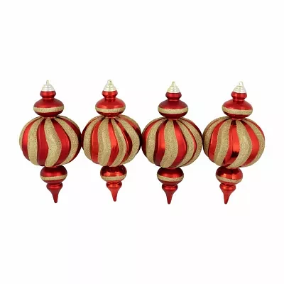 Northlight "10"" Shatterproof Finial" 4-pc. Christmas Ornament