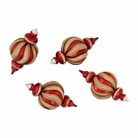 Northlight "10"" Shatterproof Finial" 4-pc. Christmas Ornament