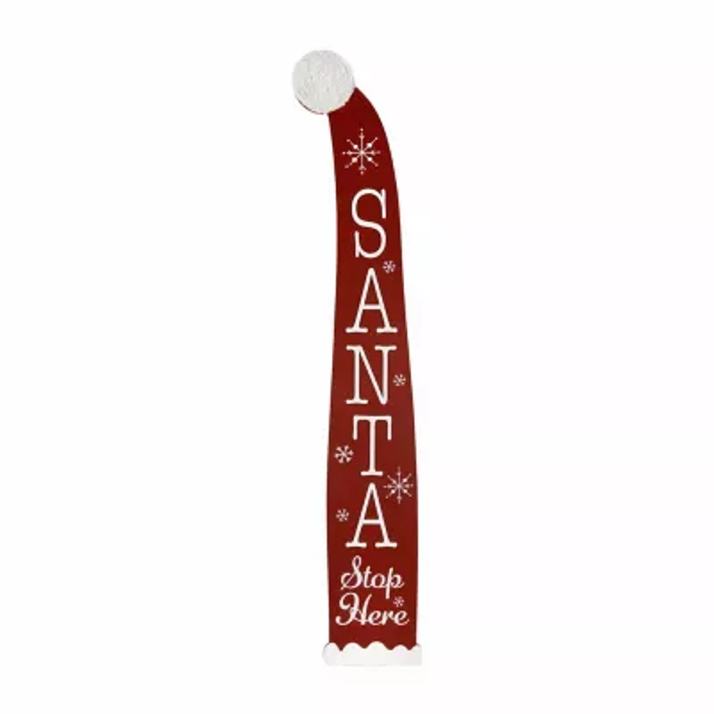 Northlight Santa Stop Here Hat Christmas Yard Art