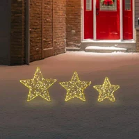 Northlight 14" Led Stars Christmas Yard Art